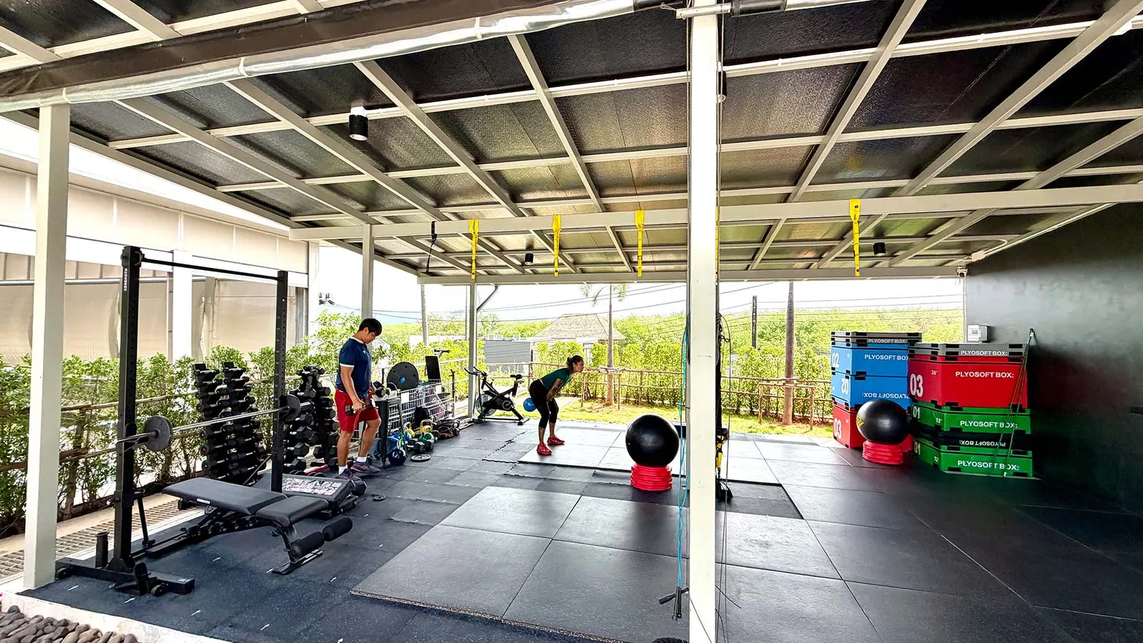 The outdoor gym at the KĀHLĪ Phuket fitness and lifestyle area